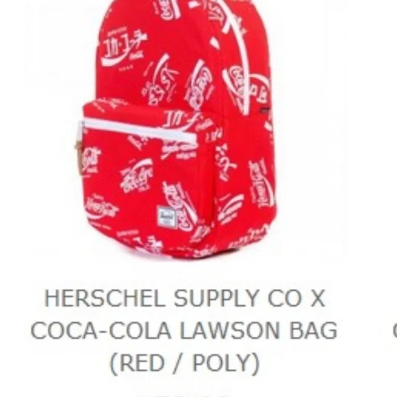 NWT Herschel Supply Company X Lawson Red Coca-Cola Backpack - Picture 9 of 9